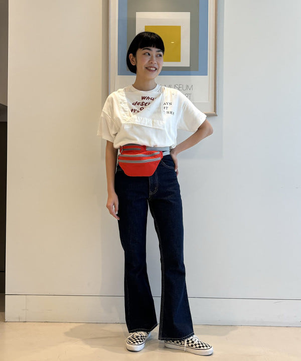 葵さんの「BEAMS WOMEN｜ロゴ ヘンリーネック ショートスリーブ」を使ったコーディネート