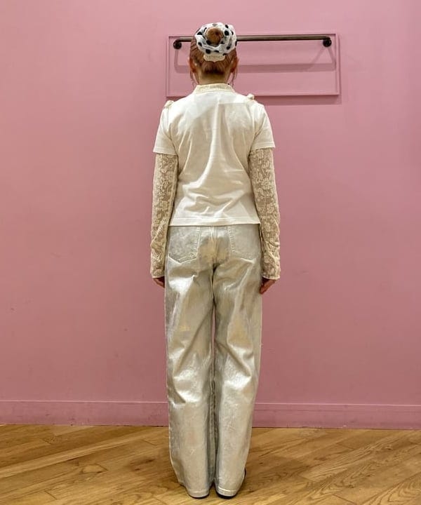 榎本 葵さんの「BEAMS WOMEN｜プリーツ レース シャツ」を使ったコーディネート
