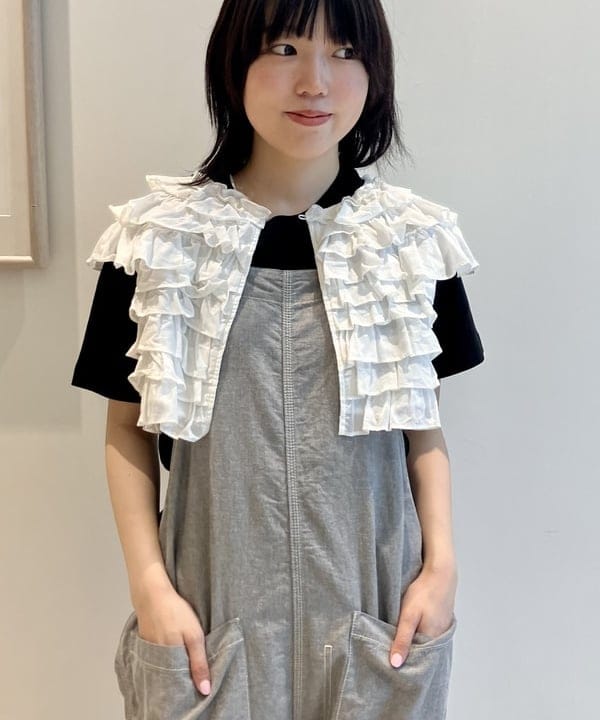 小原 もこさんの「BEAMS WOMEN｜ダンガリー サロペット」を使ったコーディネート