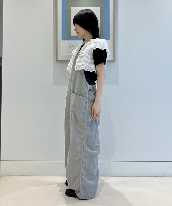小原 もこさんの「BEAMS WOMEN｜ダンガリー サロペット」を使ったコーディネート