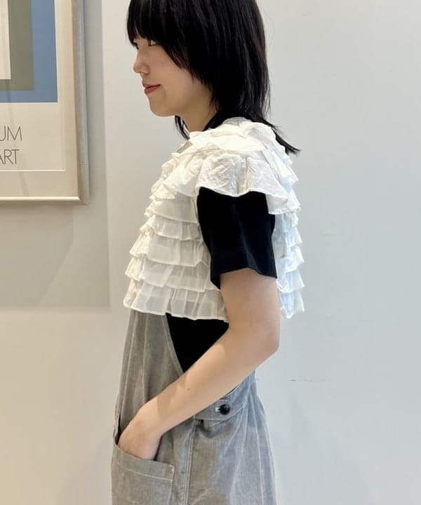 小原 もこさんの「BEAMS WOMEN｜ダンガリー サロペット」を使ったコーディネート