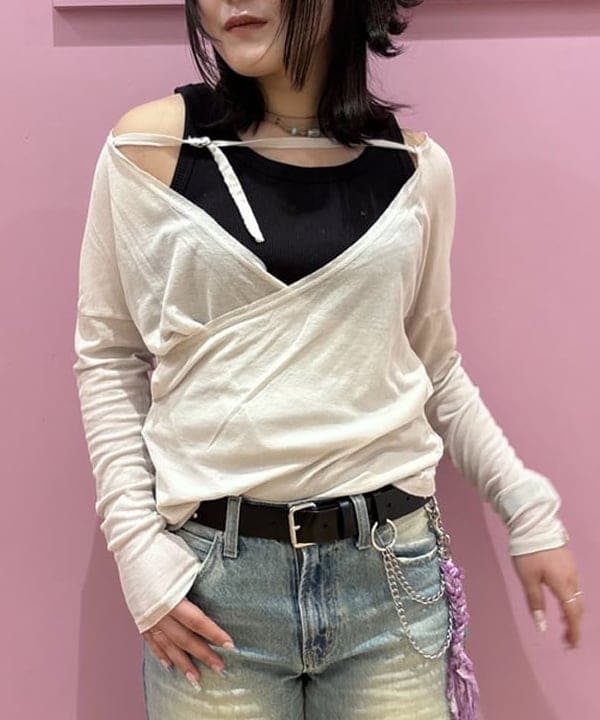 ケミオさんの「BEAMS WOMEN｜maturely / カシュクール ストラップ ロング スリーブ」を使ったコーディネート