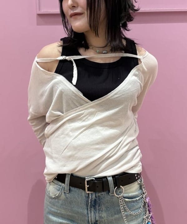 ケミオさんの「BEAMS WOMEN｜maturely / カシュクール ストラップ ロング スリーブ」を使ったコーディネート