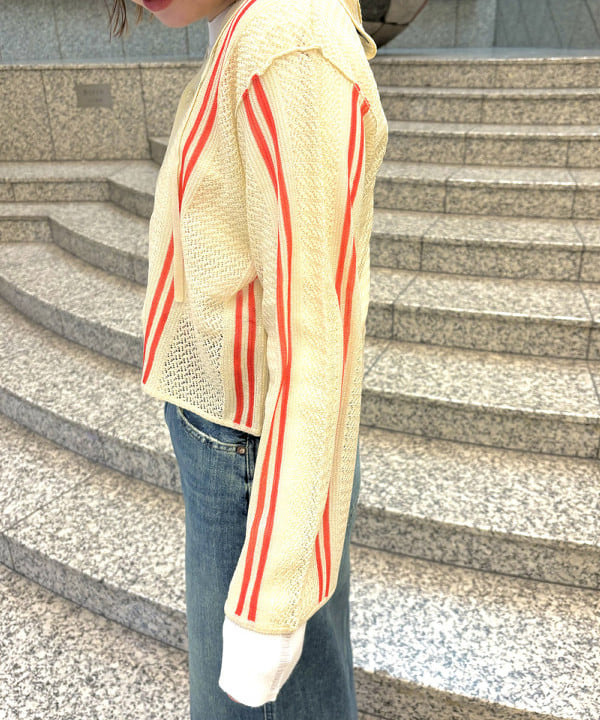 あすかさんの「BEAMS WOMEN｜RBS / リブ ハリヌキ ライン クルーネック トップス」を使ったコーディネート