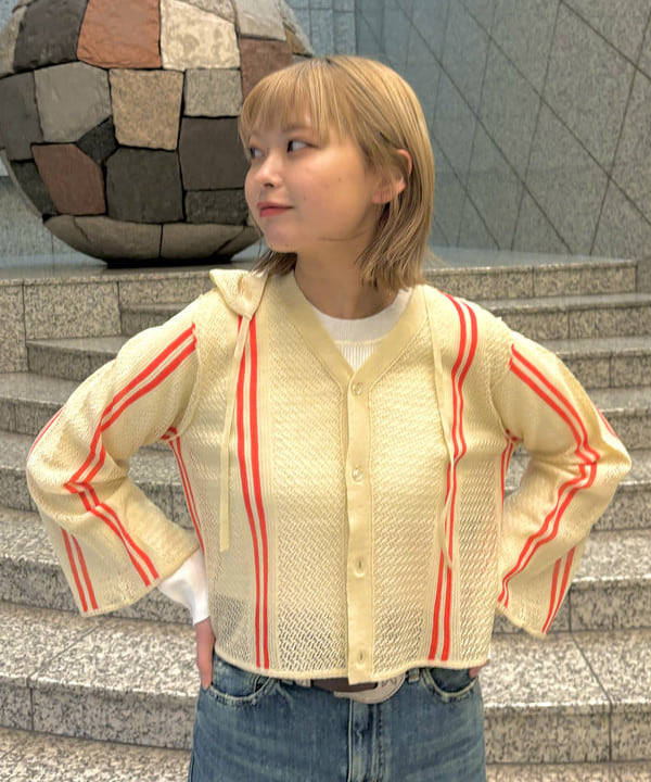 あすかさんの「BEAMS WOMEN｜RBS / リブ ハリヌキ ライン クルーネック トップス」を使ったコーディネート