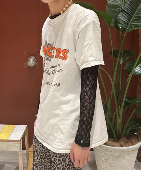 shimaさんの「BEAMS WOMEN｜ストレッチレース クルーネック Tシャツ」を使ったコーディネート