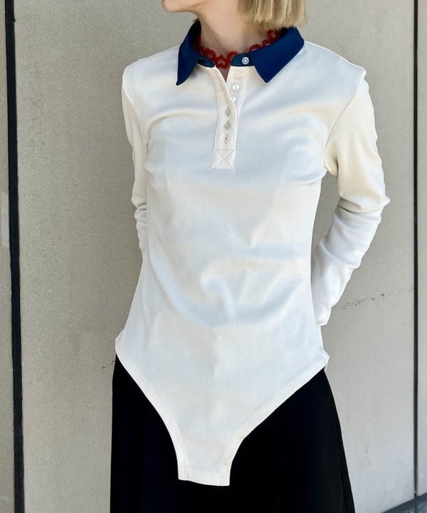 むりょさんの「BEAMS WOMEN｜【別注】PENNEY'S / ボディスーツ ヘンリーネック トップス」を使ったコーディネート