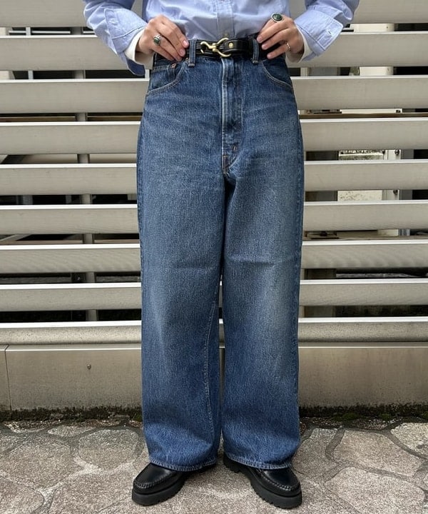 まつむさんの「BEAMS WOMEN｜【別注】orSlow / ワイド フィット デニム パンツ」を使ったコーディネート