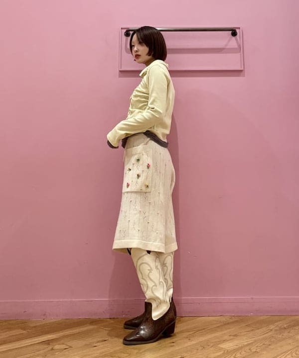 水野 萌香さんの「BEAMS WOMEN｜リブ シャーリング シャツ」を使ったコーディネート