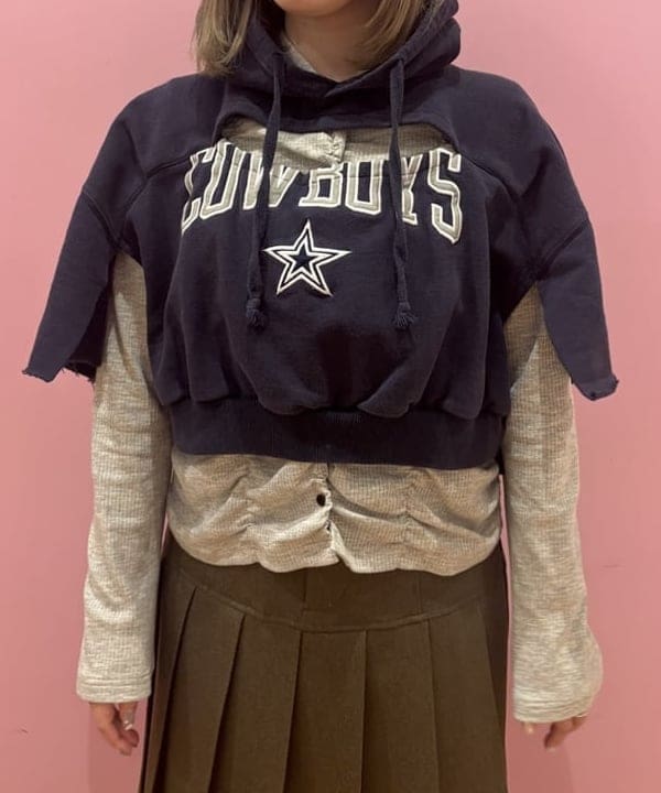 ここあさんの「BEAMS WOMEN｜リブ シャーリング シャツ」を使ったコーディネート