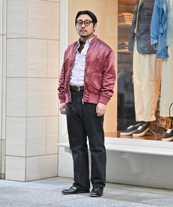 BEAMS スリムフィット ブラウンストライプシャツ 39