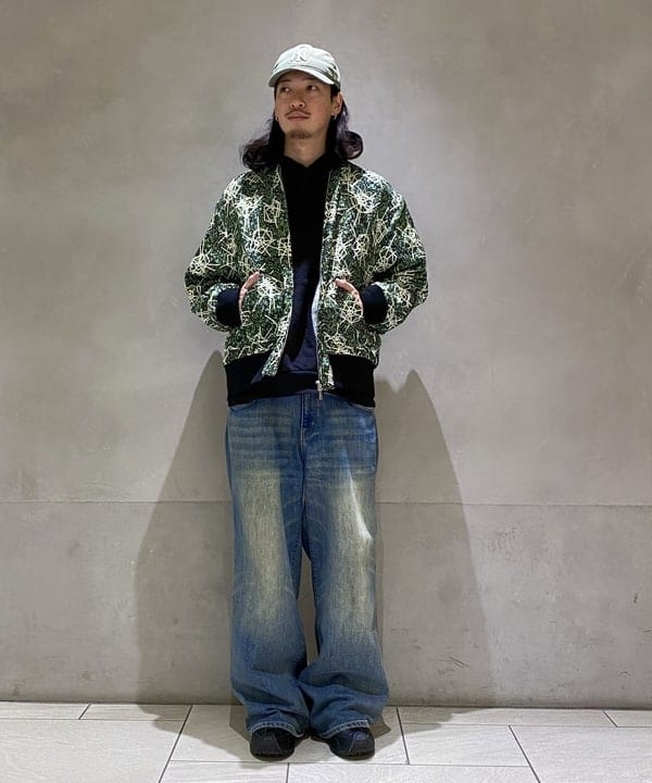 植木 竜也さんの「BEAMS WOMEN｜Sports Blouson Jacquard Mapping Print」を使ったコーディネート