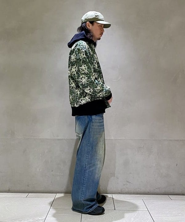植木 竜也さんの「BEAMS WOMEN｜Sports Blouson Jacquard Mapping Print」を使ったコーディネート