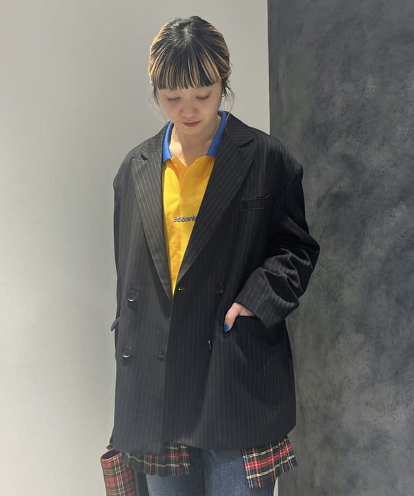 前田 優衣さんの「BEAMS WOMEN｜4ボタン ダブル オーバーサイズ ジャケット」を使ったコーディネート