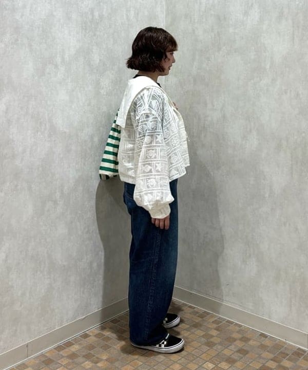 アベアミさんの「BEAMS WOMEN｜ボーイ マリン レース シャツ」を使ったコーディネート