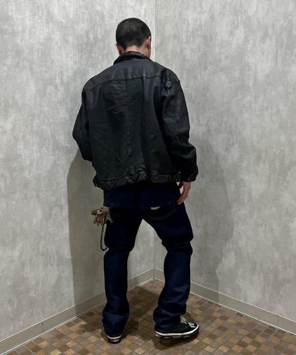 ムファサさんの「BEAMS WOMEN｜ユーズド加工 レザージップブルゾン」を使ったコーディネート