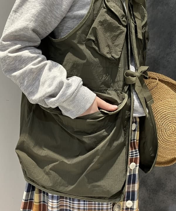 モモさんの「BEAMS WOMEN｜アバカ クロッシェ ハット」を使ったコーディネート