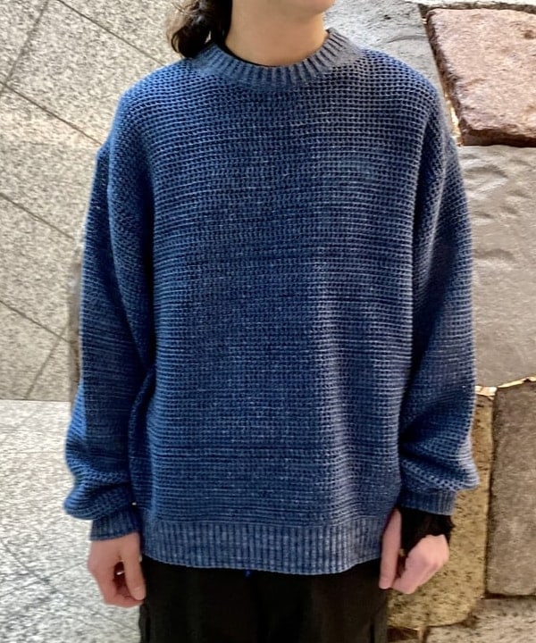 りくっしーさんの「BEAMS WOMEN｜ヘザー メッシュ クルーネックニット」を使ったコーディネート