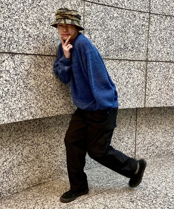 りくっしーさんの「BEAMS WOMEN｜ヘザー メッシュ クルーネックニット」を使ったコーディネート