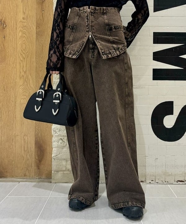 ヒカリさんの「BEAMS WOMEN｜オーバーダイ デニム パンツ」を使ったコーディネート