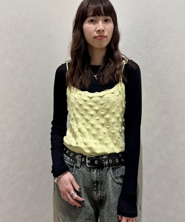 はやしあかねさんの「BEAMS WOMEN｜テレコ リブ クルーネック トップス」を使ったコーディネート