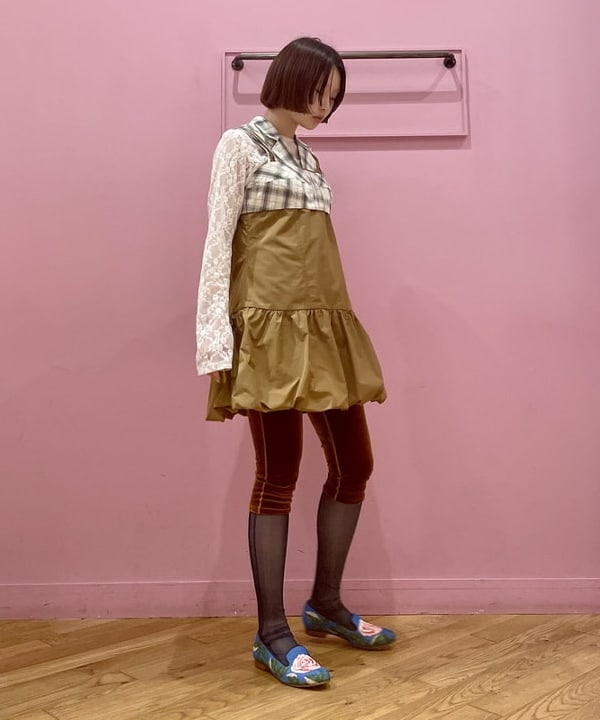 水野 萌香さんの「BEAMS WOMEN｜チェック ビスチェ」を使ったコーディネート