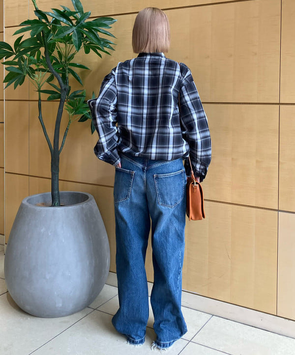 Hazukiさんの「BEAMS WOMEN｜ショート チェック ブルゾン」を使ったコーディネート