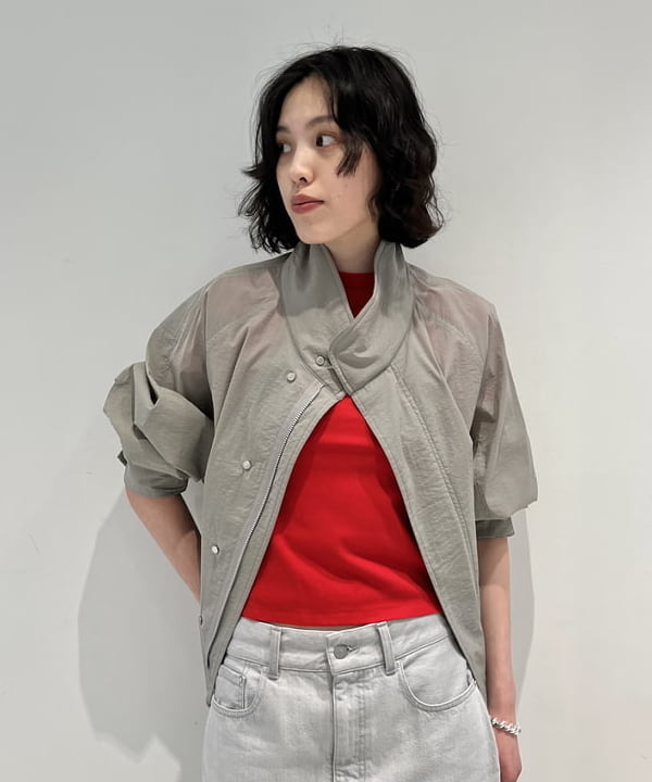 神坂 莉子さんの「BEAMS WOMEN｜upper hights / U-51 シアー ショートブルゾン」を使ったコーディネート