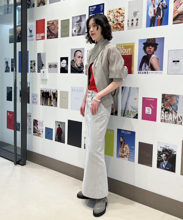 神坂 莉子さんの「BEAMS WOMEN｜upper hights / U-51 シアー ショートブルゾン」を使ったコーディネート