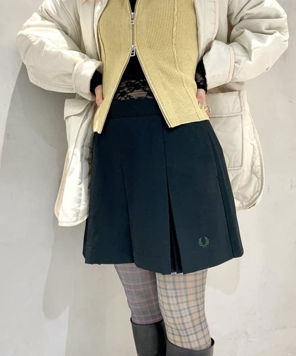 カタヤマ アヤさんの「BEAMS WOMEN｜キルティング ノーカラー ブルゾン」を使ったコーディネート