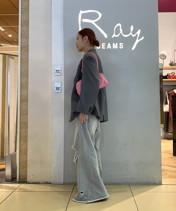 れいなさんの「BEAMS WOMEN｜テレコ リブ クルーネック トップス」を使ったコーディネート