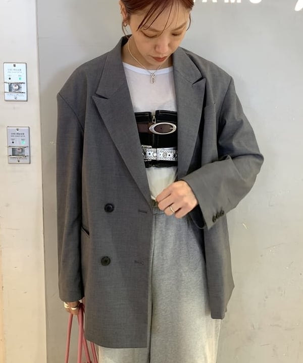 れいなさんの「BEAMS WOMEN｜テレコ リブ クルーネック トップス」を使ったコーディネート