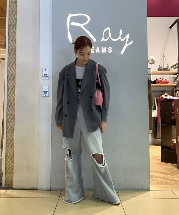 れいなさんの「BEAMS WOMEN｜テレコ リブ クルーネック トップス」を使ったコーディネート