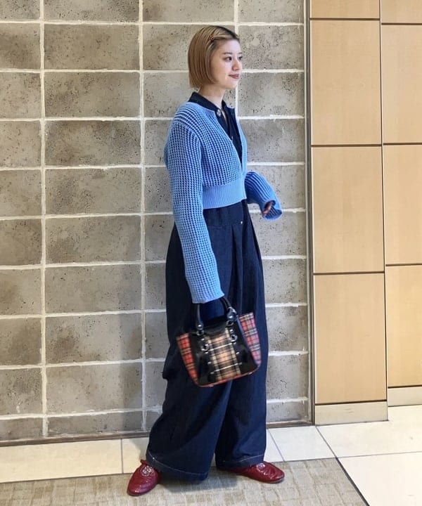 Hazukiさんの「BEAMS WOMEN｜メッシュフロントホック カーディガン」を使ったコーディネート