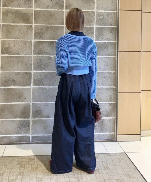 Hazukiさんの「BEAMS WOMEN｜メッシュフロントホック カーディガン」を使ったコーディネート