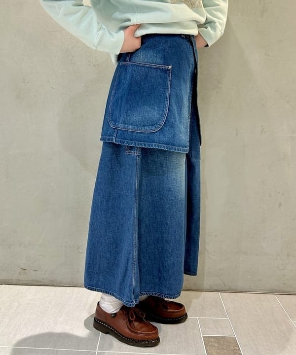スミレさんの「BEAMS WOMEN｜orSlow / 30's ペインター ロング デニム スカート」を使ったコーディネート