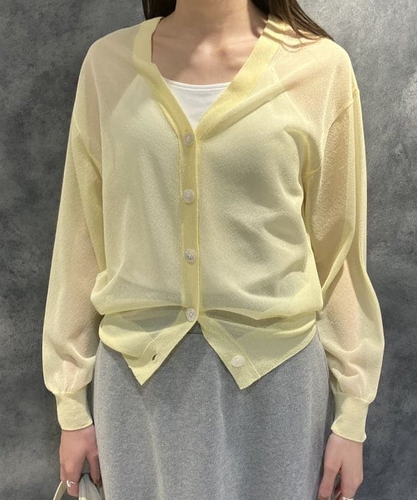 nodokaさんの「BEAMS WOMEN｜2WAY シアー カーディガン」を使ったコーディネート