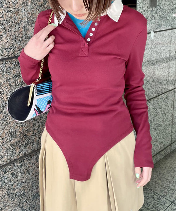 水野 萌香さんの「BEAMS WOMEN｜【別注】PENNEY'S / ボディスーツ ヘンリーネック トップス」を使ったコーディネート