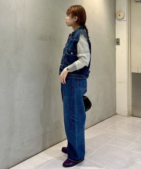 ナツハさんの「BEAMS WOMEN｜【別注】orSlow / ワイド フィット デニム パンツ」を使ったコーディネート