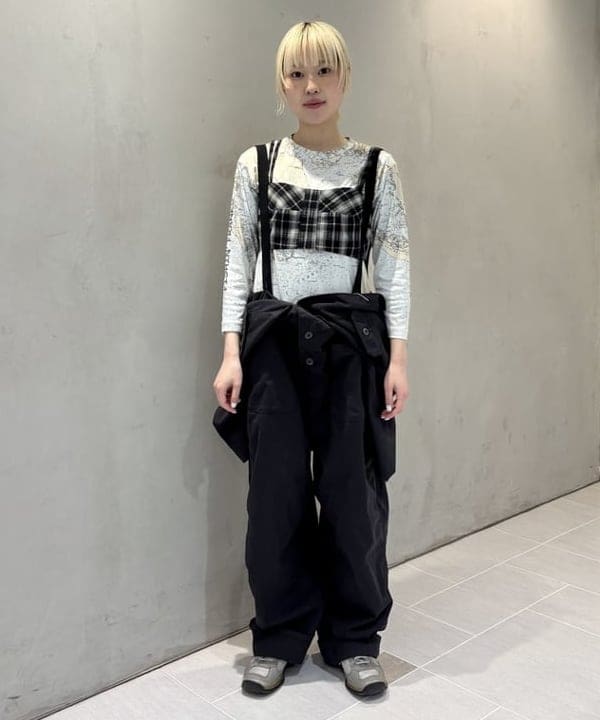 amaさんの「BEAMS WOMEN｜チェック ビスチェ」を使ったコーディネート