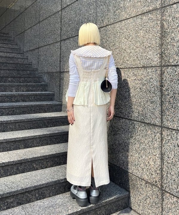 あさひさんの「BEAMS WOMEN｜バルーン ペプラム ワンピース」を使ったコーディネート