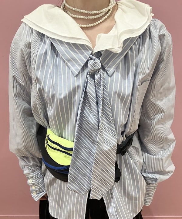 晶さんの「BEAMS WOMEN｜グロッシー バルーン スカート」を使ったコーディネート