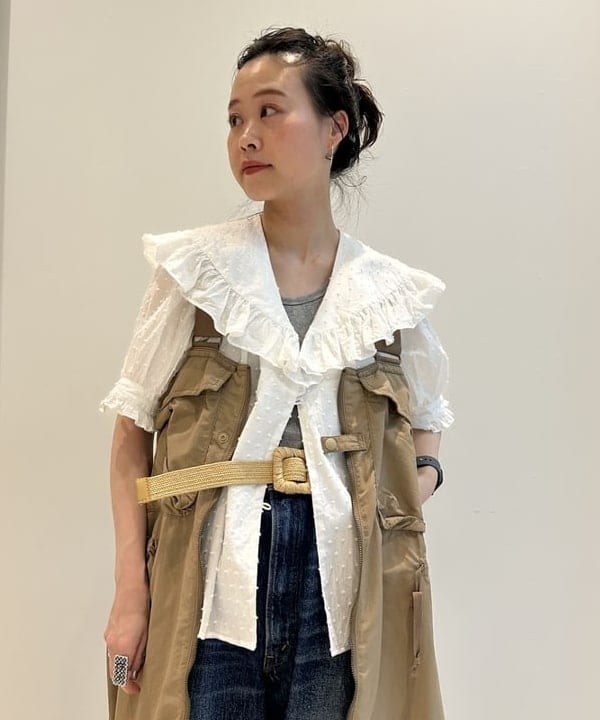 清水 彩乃さんの「BEAMS WOMEN｜ペーパー ライク ベルト」を使ったコーディネート