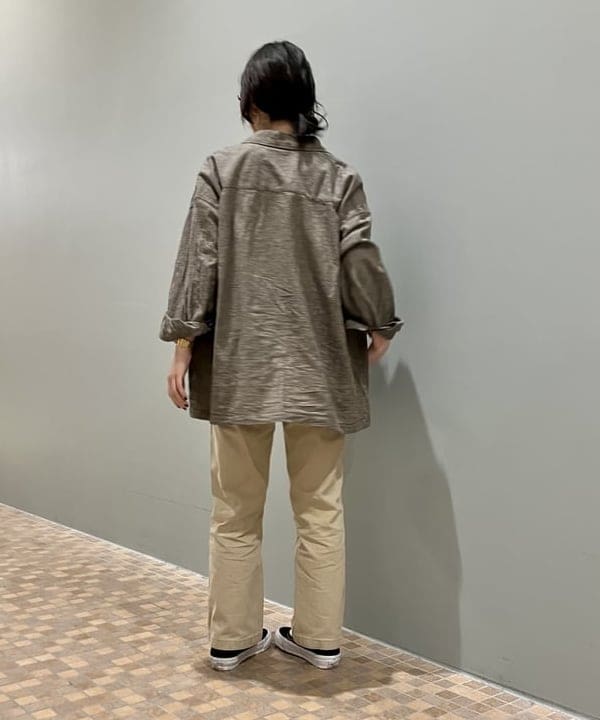 小原 もこさんの「BEAMS WOMEN｜ストライプ チェック ビッグ ジャケット」を使ったコーディネート
