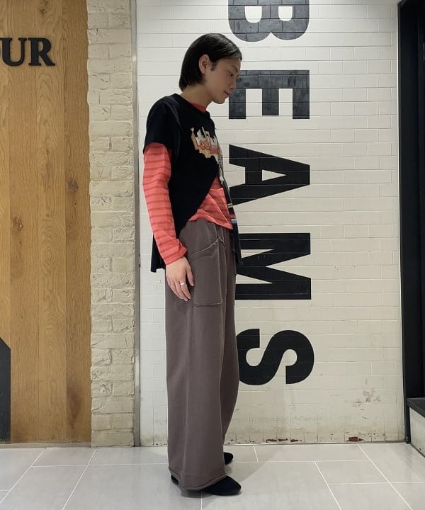 マツミヤさんの「BEAMS WOMEN｜ORCIVAL / シースルー ボーダー Tシャツ」を使ったコーディネート