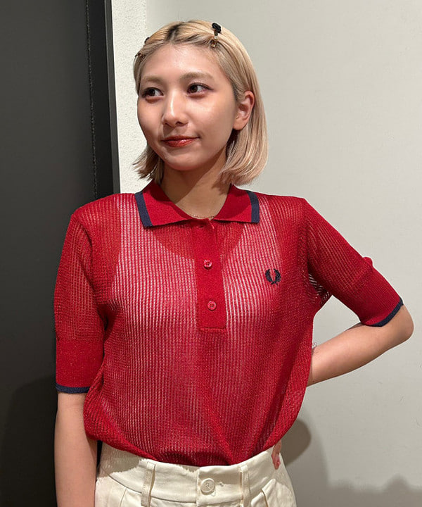 佐藤 亜美さんの「BEAMS WOMEN｜【別注】FRED PERRY / RIB KNITTED SHIRT」を使ったコーディネート
