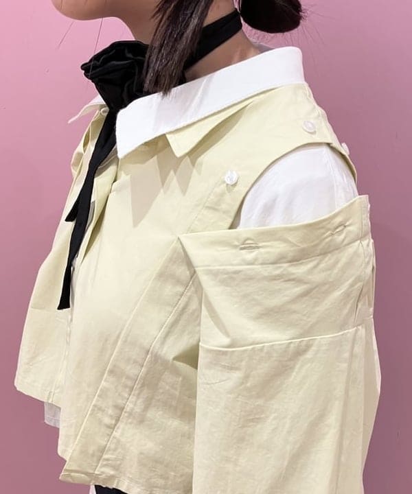 晶さんの「BEAMS WOMEN｜ショルダー オープン シャツ」を使ったコーディネート