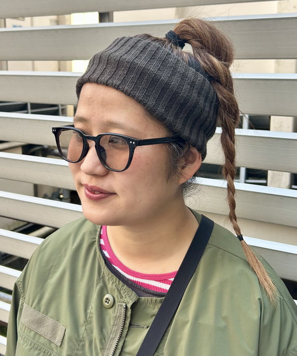 Kyooka Sayakaさんの「BEAMS WOMEN｜ソリッド ミリタリー ブルゾン ノーカラー」を使ったコーディネート