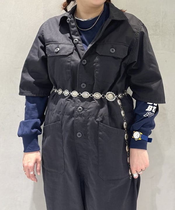 kawaiさんの「BEAMS WOMEN｜ポリエステル コットン ツイル ショート スリーブ オールインワン」を使ったコーディネート