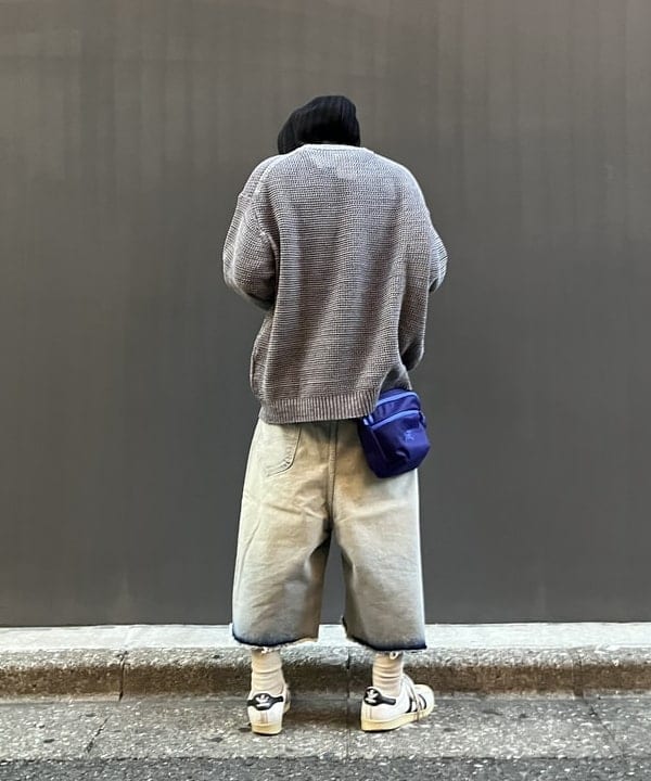 菊田 悠さんの「BEAMS WOMEN｜ヘザー メッシュ クルーネックニット」を使ったコーディネート